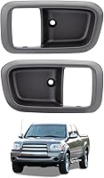 Vista 8 de Gledewen Manija de puerta interior con bisel, compatible con Toyota Tundra 2000-2006, gris oscuro, parte delantera interior izquierda del conductor