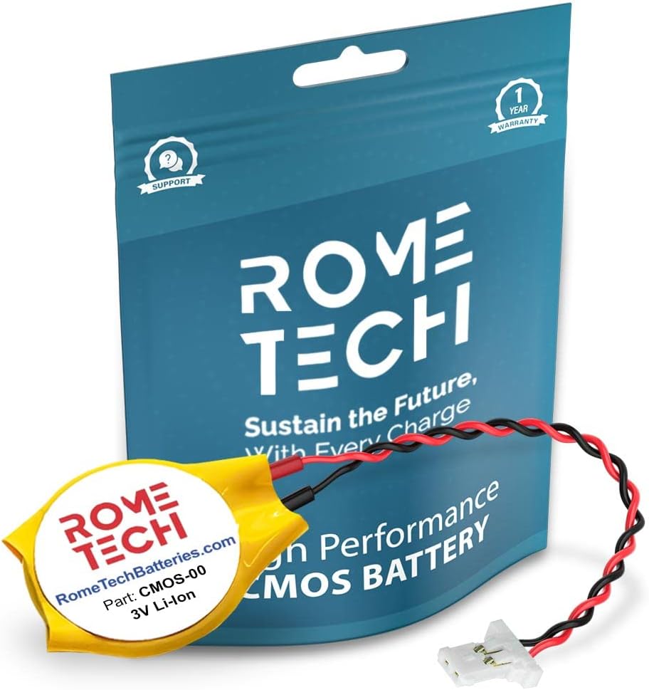 Rome Tech BIOS CMOS RTC Battery for Dell Alienware Alpha R1 - Steam Machine i5 i7 Desktop Yellow Light Fix - CR2032CL-23-2