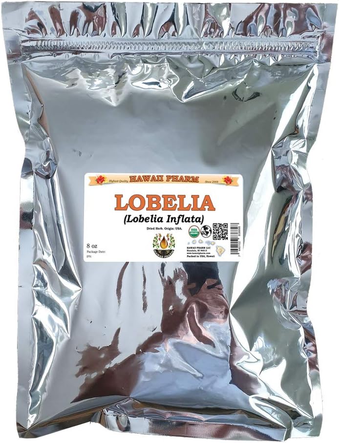 Certified Organic Lobelia Lobelia Inflata Dried Herb 8 oz