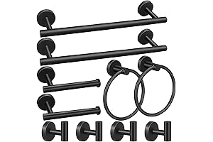 5/10/20 Pieces Bathroom Hardware Set, Including 16" Hand Towel Bars, Toilet Paper...