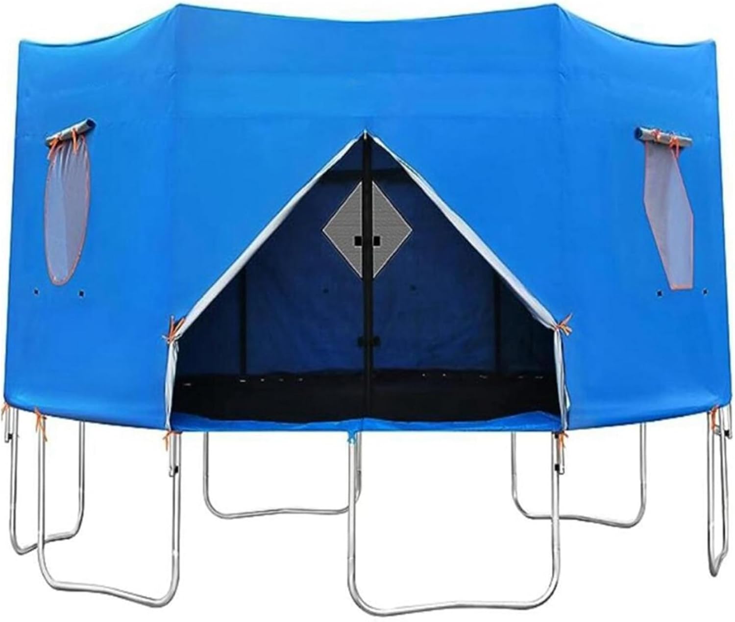 8ft Trampoline Cover Waterproof Oxford Cloth Trampoline Tent with Window and Skylight Canopy with Zipper and Strap Fit for 6 Straight Pole Cover.