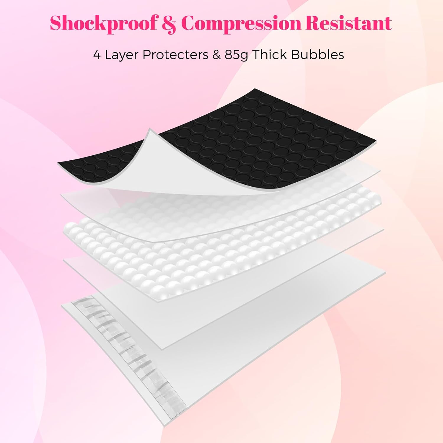 Metronic Bubble Mailer 10x13" Black 40 Pack, Poly Padded Envelopes Waterproof Shipping Bags for Clothing, Self Seal Cushioning Mailers for Shipping Books, Jewelry, Makeup Supplies