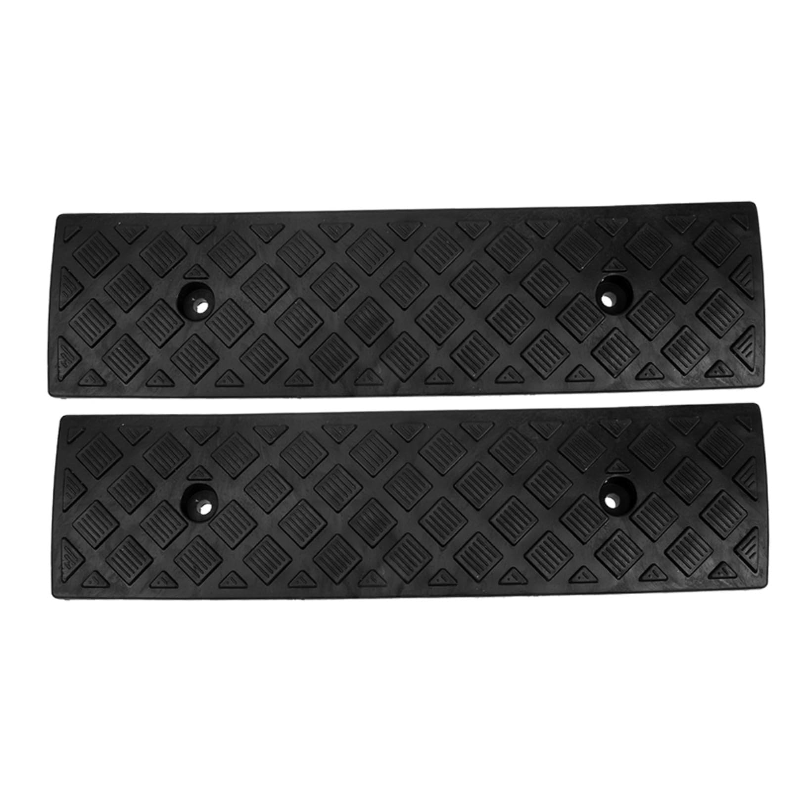 Rampe de seuil noire en caoutchouc robuste et plastique épais pour fauteuil roulant