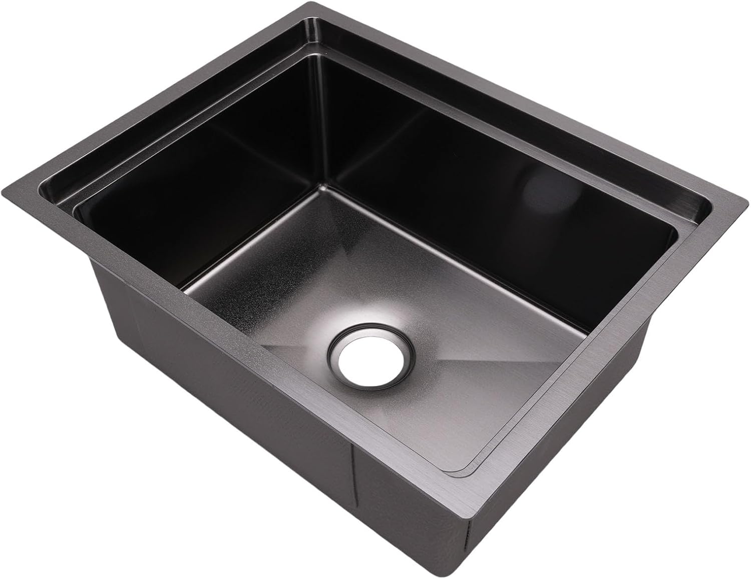 Keenso Bar Sink, 14.96 x 11.81 Inch Undermount Kitchen Sink, 16 Gauge 304 Stainless Steel with Black Gold Plating, with Soundproof Pad, for RV, Boat, Kitchen, Camp