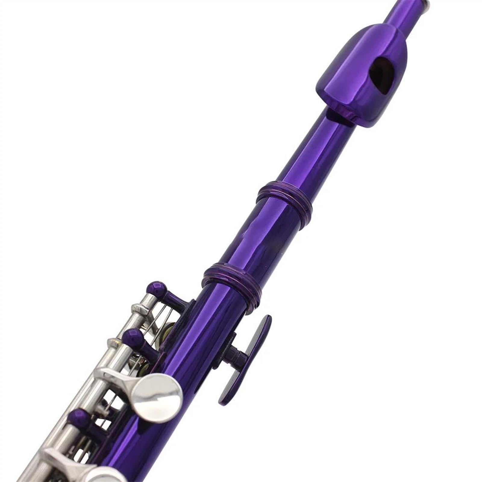 Flauto Viola Piccolo 16 Fori Chiave MI Di Mezza Misura In Cupronichel Con Custodia In Pelle