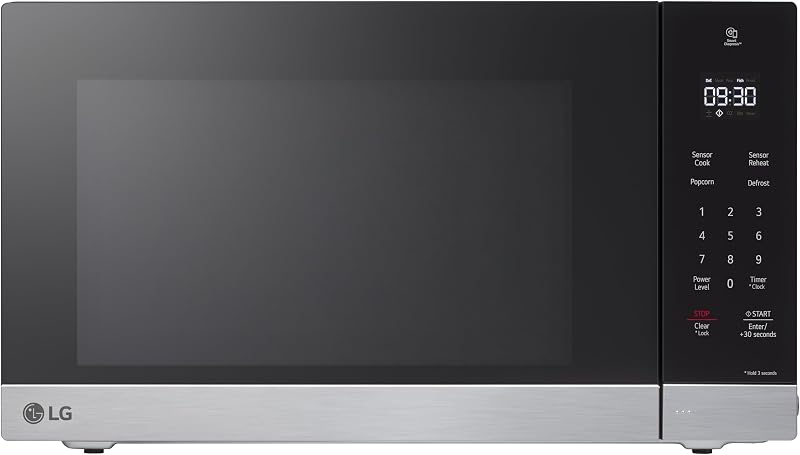 LG Countertop Microwave, 1.5 cu. ft., Stainless Steel, 21.44"x12.13"x16.19", Smart Inverter, Sensor Cooking, 1200 Watts