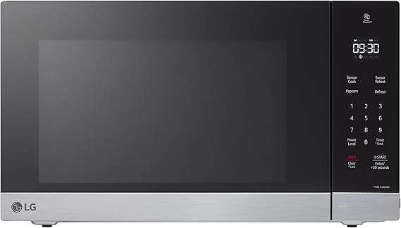 LG Countertop Microwave, 1.5 cu. ft., Stainless Steel, 21.44x12.13x16.19, Smart Inverter, Sensor Cooking, 1200 Watts