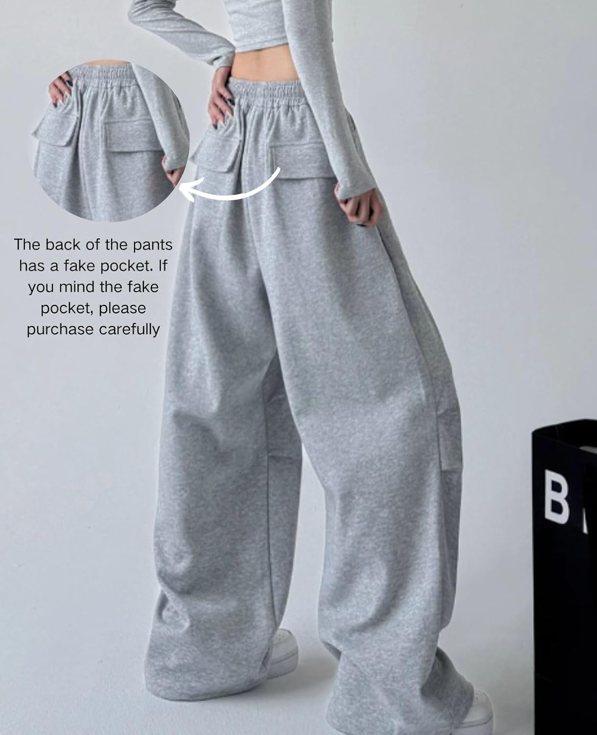 Chmnigma Wide Leg Sweatpants for Women Men Baggy Casual Drawstring Sweat Pants Trendy Athletic Grunge Clothes - Image 4