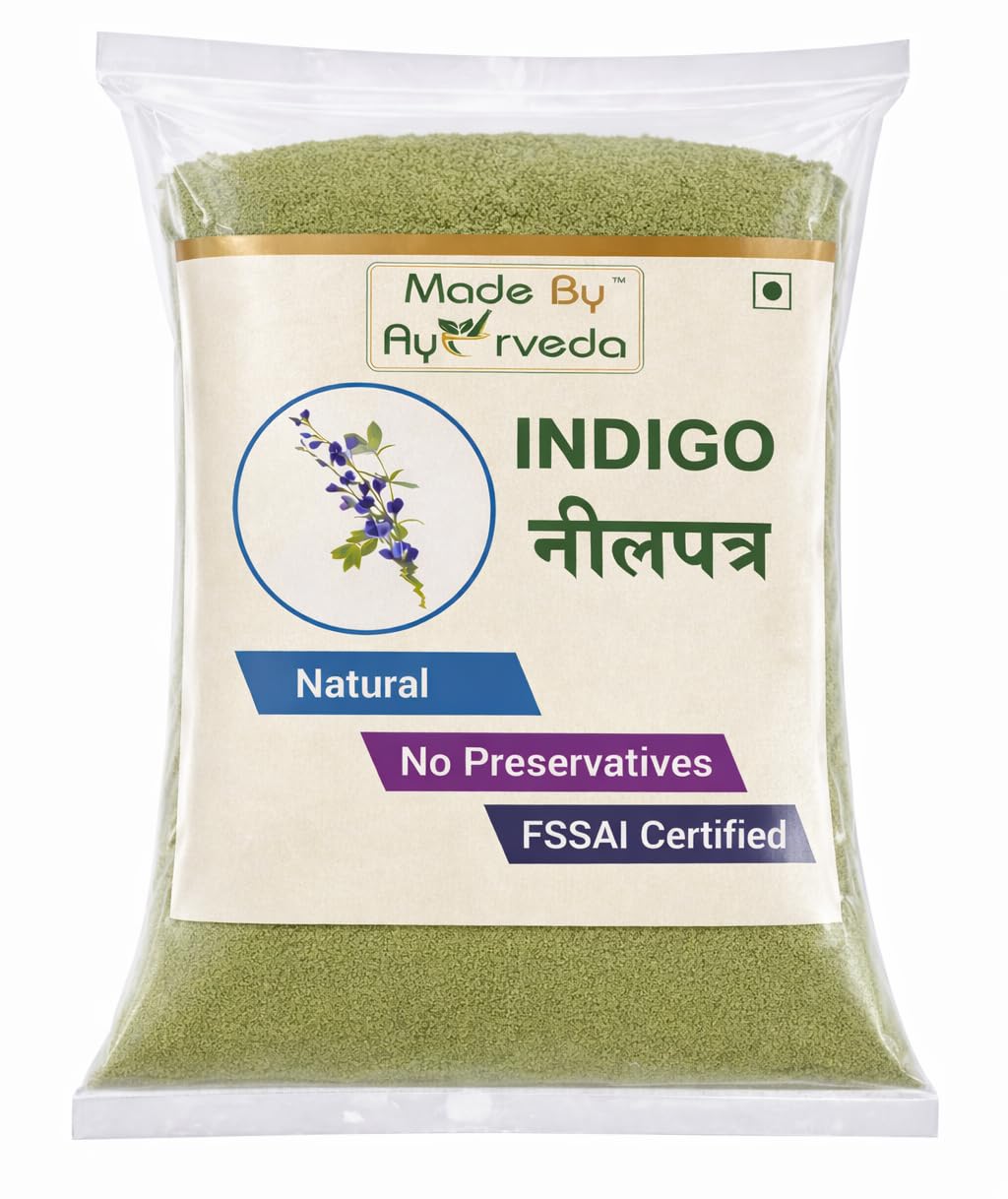 Indigo Powder for Hair (250gms) – 100% Natural Herbal Hair Color | Neelpatra | Plant-Based Hair Dye | No Preservatives | For Black & Brown Hair Tones