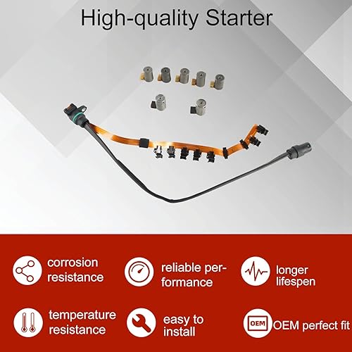 Miniatura 4 de Kit de solenoide maestro de transmisión, cambio de arnés de cinta para Audi VW 01M O1M 1995-UP con solenoide de cambio OEM y solenoide EPC OEM y