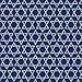 Silver Stars of David on Blue Gift Wrapping Paper Flat Sheet 24" x 6' Wrap Hanukkah