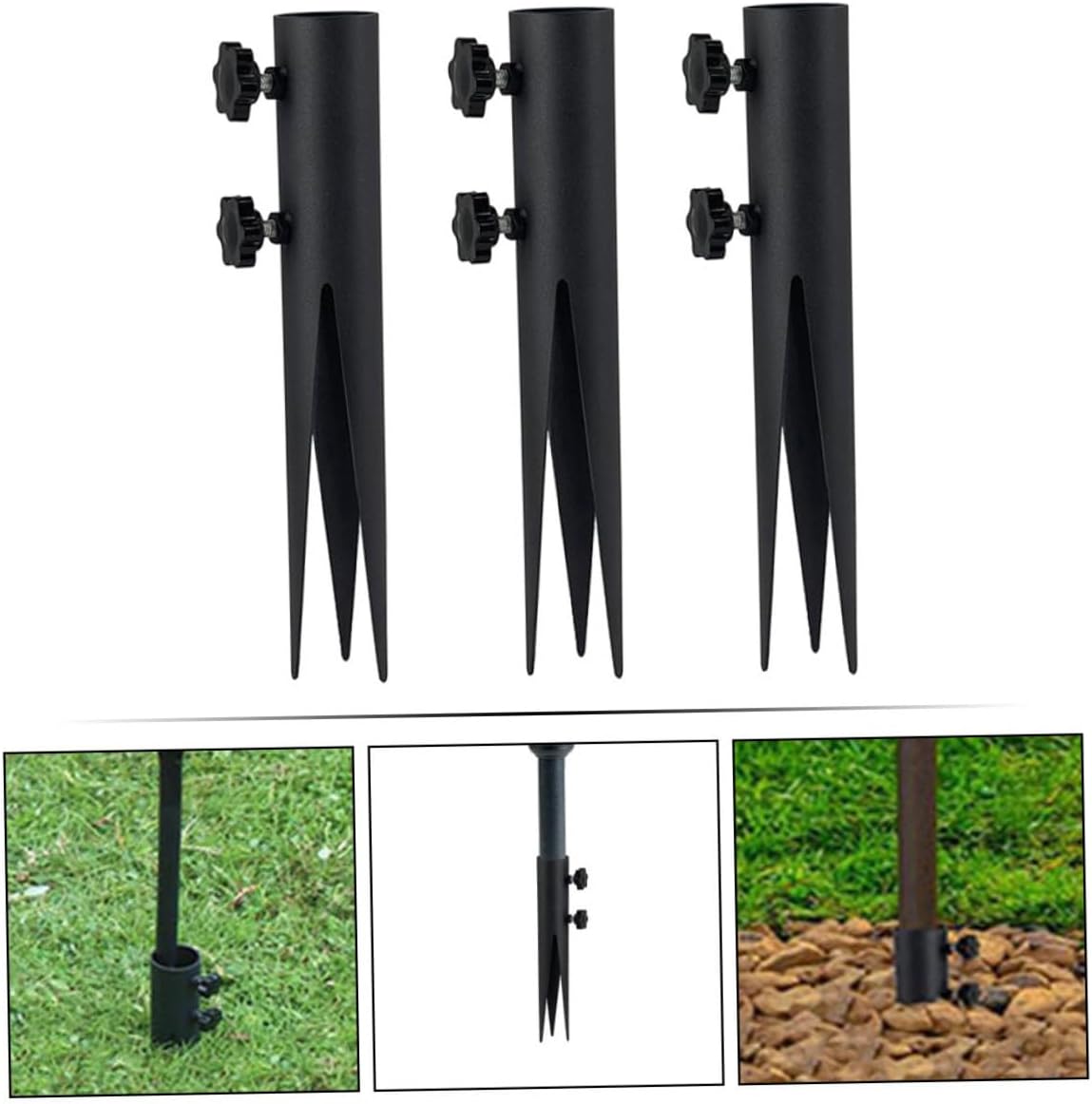 VICASKY 4pcs Metal Floor Nails Torch Stakes Stake Lights Outdoor Christmas Light