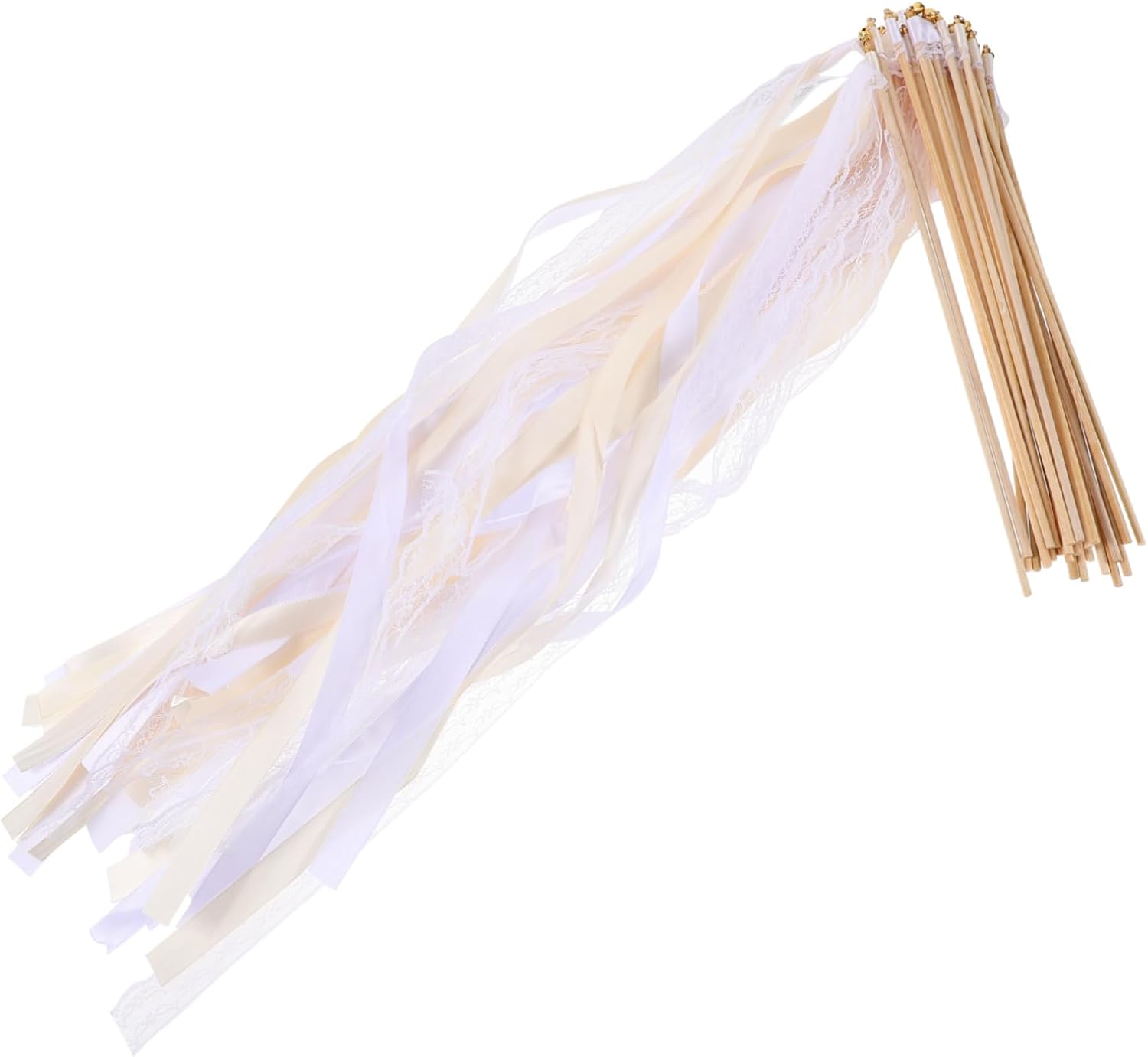 25pcs Ribbon Fairy Wands for Wedding Decorations Adorable Streamers for Party Favors for Birthday Events Stage Performances and Creative Celebrations