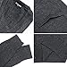 Kallspin Men's Relax Fit V-Neck Cardigan Cashmere Wool Blend Button Down with Pockets Charcoal