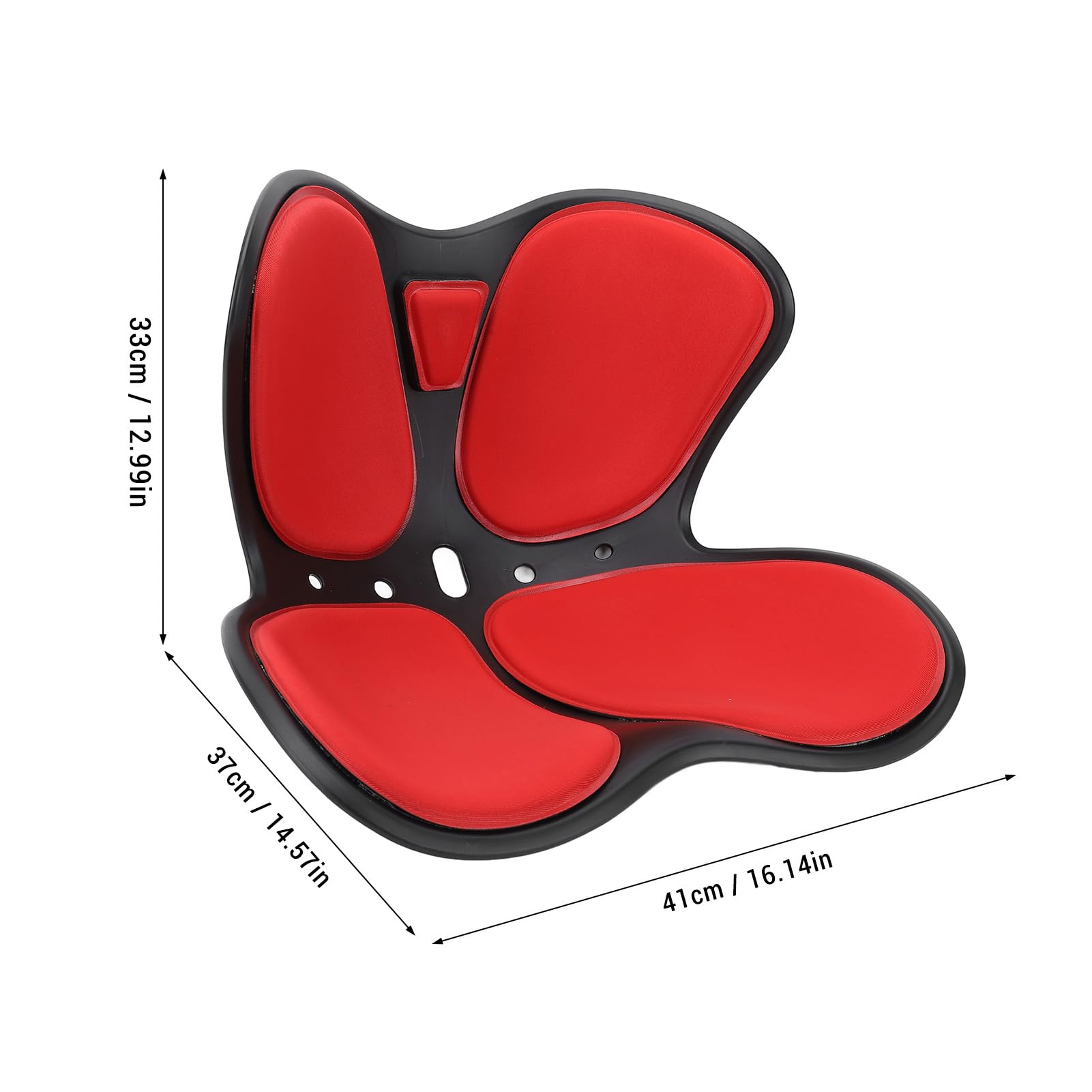 Marhynchus Cojín Ergonómico de Postura Lumbar, Cojín de Soporte para la Cintura para Sentarse Cómodamente en Casa, Oficina y Escuela (Rojo)