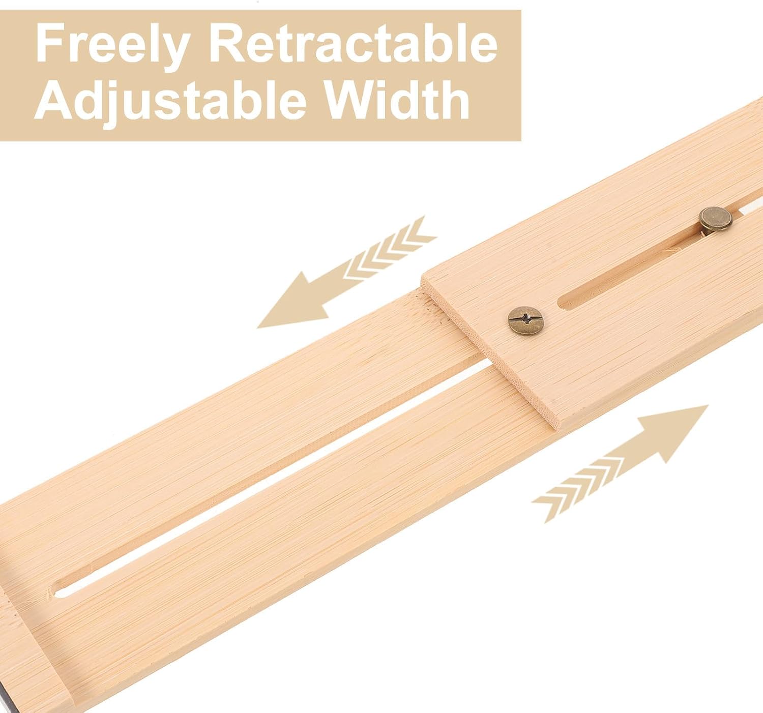 HANABASS 2pcs Bamboo Expandable Drawer Dividers with Magnetic Design image 3