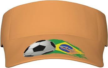 Brazil Soccer Beach Sunscreen Visor Hats Empty Top Golf Cap Unisex Outdoor Sports Hat Black