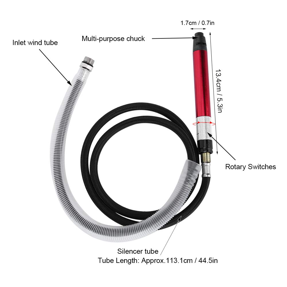 Smerigliatrice Pneumatica, Levigatrice Rotorbitale ad Aria Casuale Rotante Bagnata Pneumatica Compressa Levigatrice Portatile a Matita per Penna 58000RPM