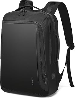 Black Laptop Backpack, Stylish, Practical, and Versatile with 21L Capacity for Men and Women, Fits 15.6" Laptops, Ideal for Overnight Trips and Weekend Getaways