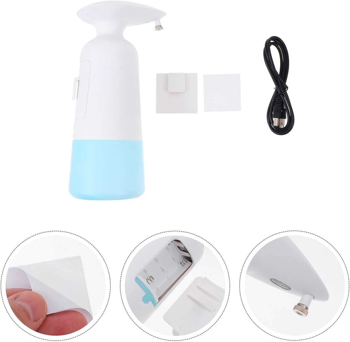 Luxshiny Automatic Soap Dispenser Rechargeable Touchless Foam and Gel Hand Wash Dispenser Wall-Mounted Household Bathroom Soap Storage Container for Kitchen and Personal Care