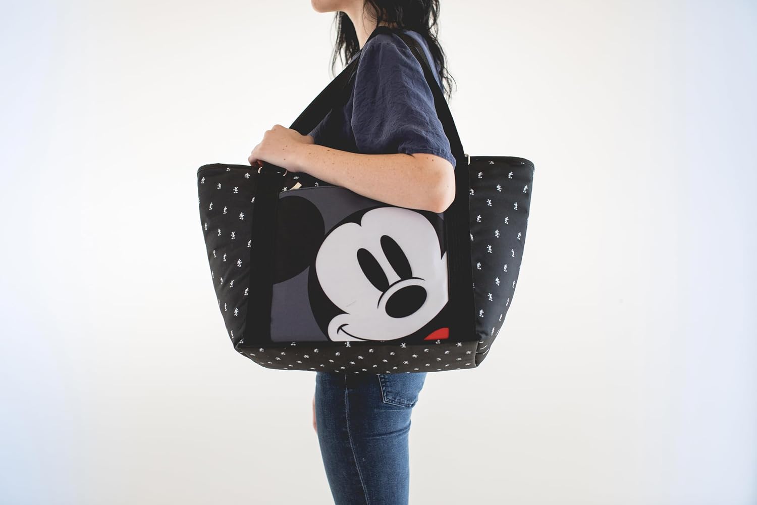 Disney Mickey Mouse Topanga Tote Bag, Soft Picnic Bag, Picnic Cooler, Mickey Mouse Pattern