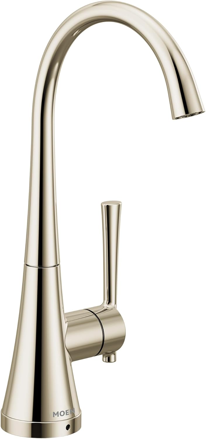 Moen Spot Resist Stainless Kurv One-Handle High Arc Single Mount Cold Water Beverage Faucet with Optional Filtration System, S5560SRS