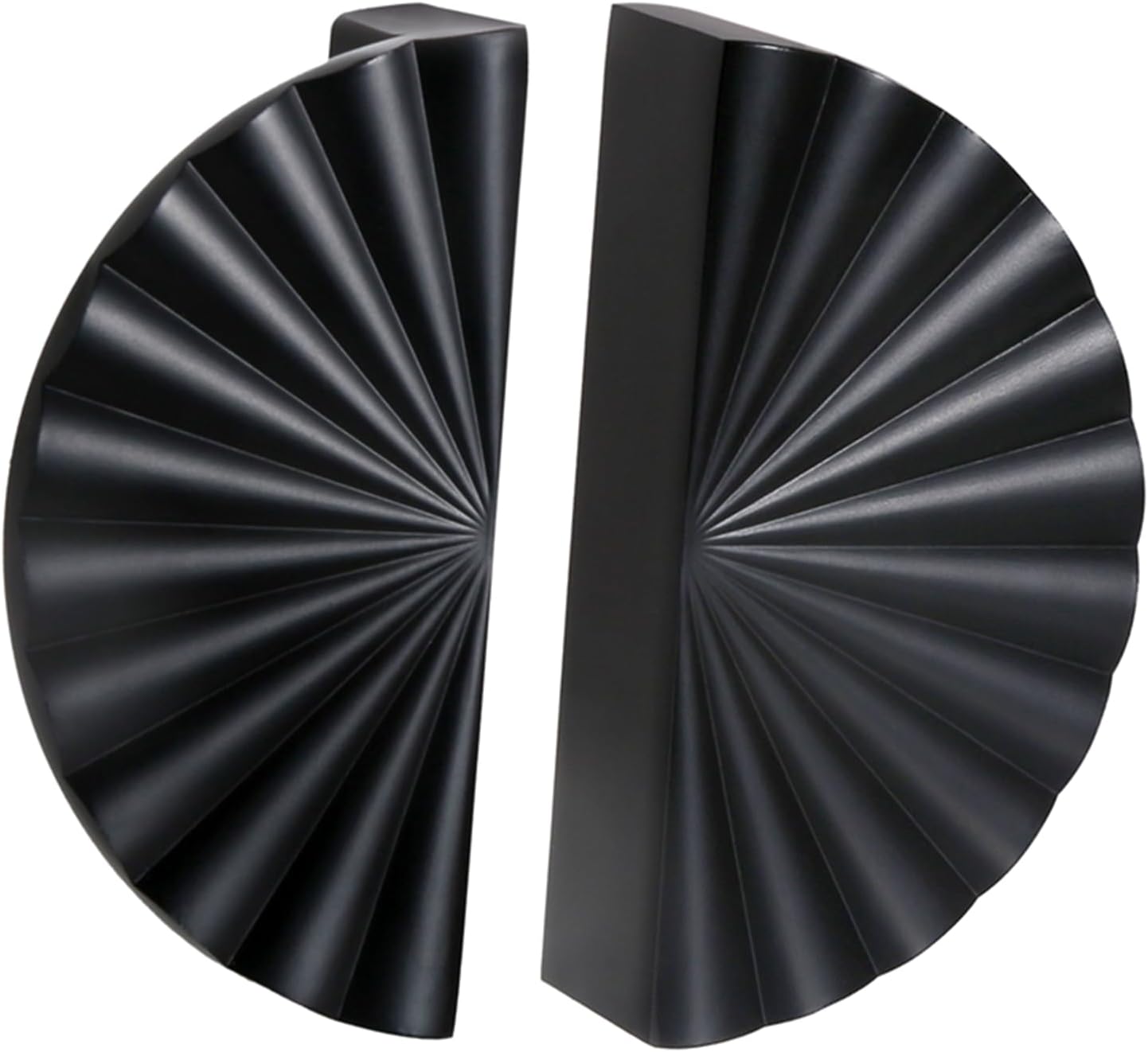 6 Pack Matte Black Cabinet Pulls - Half Moon Kitchen Hardware for Cabinets, 2.5'' Hole Center Spacing Dresser Drawer Pulls, Vintage Cabinet Handles for Closet Door Cupboard