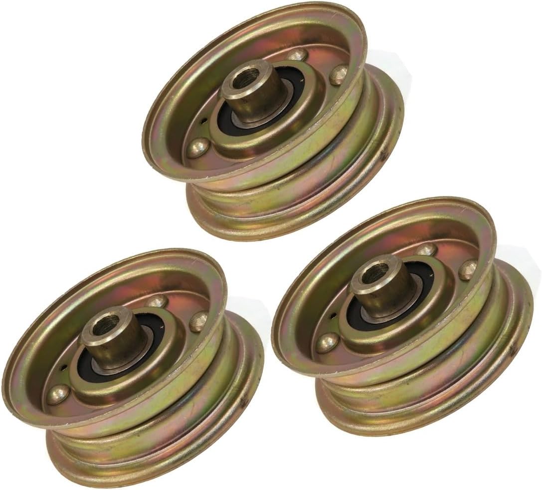 Replacement part fits (Pack Of 3) Flat Idler Pulleys For Cub Cadet & For Mtd 956-0981B, 9560981B Lawnmower CHSHOP10237