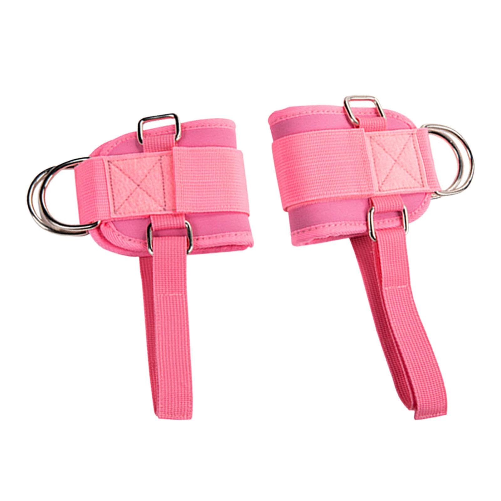MERISHOPP 2X Ankle Straps for Cable Machine for Glute Workouts Booty Hip Abductors Gym Pink| Sports Equipment | Outdoor Sports Gear | Exercise Gear-image-6