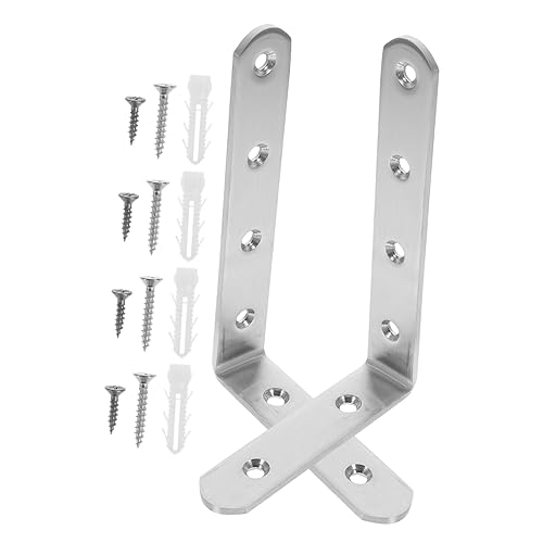 DECHOUS Kit de 2 puntas para muebles a prueba de anclajes con soportes angulares para armarios y estanterías con anclajes de pared duraderos gruesos