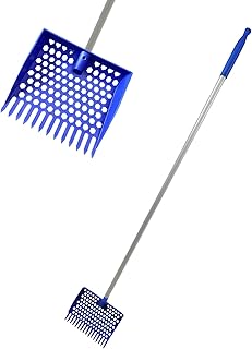 Aurgiarme Nettoyeur de poulailler en aluminium de type lourd avec tête de pelle interchangeable et poignée étendue, longueur réglable