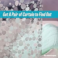 Vista 6 de Ga-Geetopia Forro de cortina de ducha transparente de EVA de tamaño estrecho, patrón de guijarros de 60 x 72 pulgadas, cortina interior de plástico