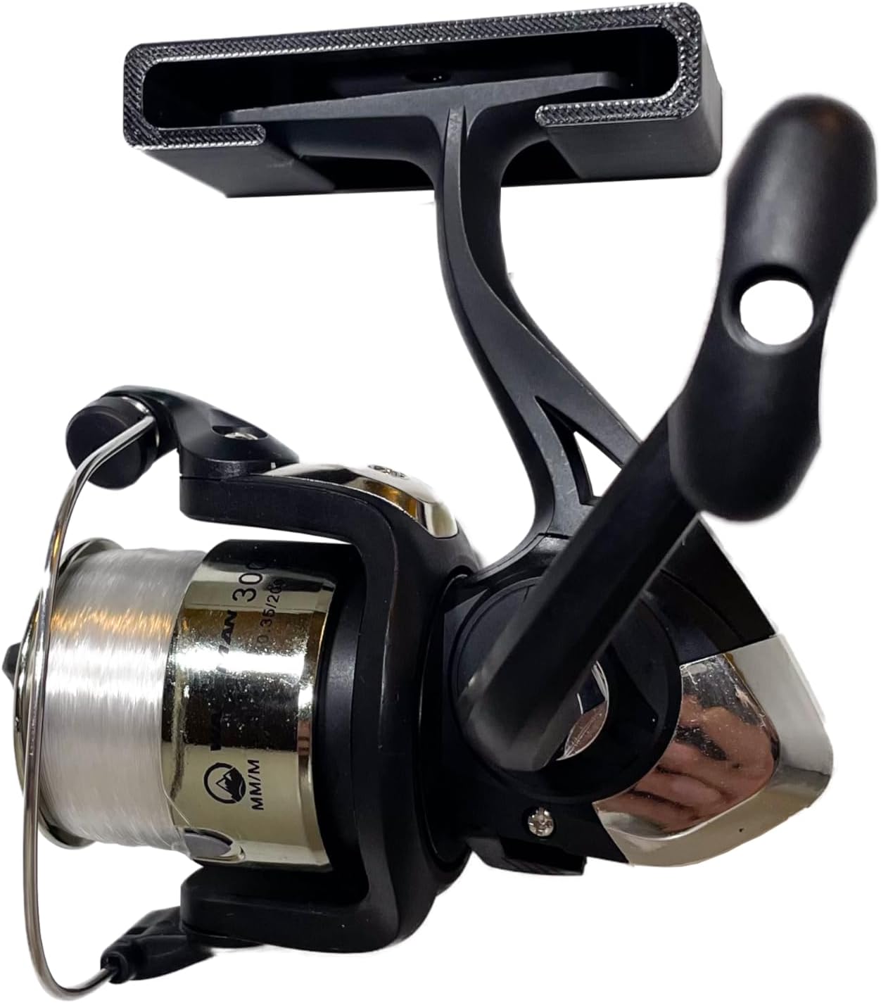 Fishing Reel Holder Wall Mount – Holds Spinning, Baitcasting & Fly Reels – Wall or Under-Shelf Mount – Single Reel Modular Design – Durable PETG – Made in USA