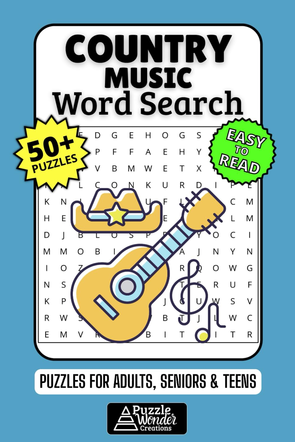 Country Music Word Search Puzzle Book: Puzzles of Classic Hits, Stars & Southern Life! ✨📖