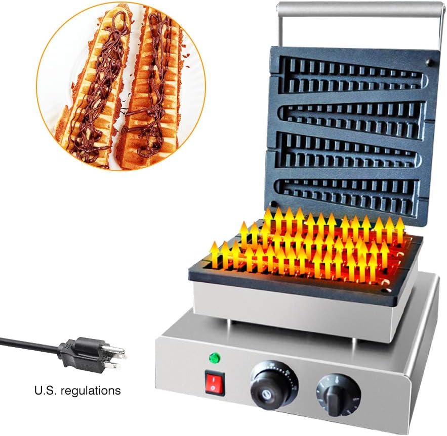 Electric Waffle Maker Commercial Double Sides Baking Pan Machine Home Non Stick Waffle Baker For Cake Dessert Shop Restaurant