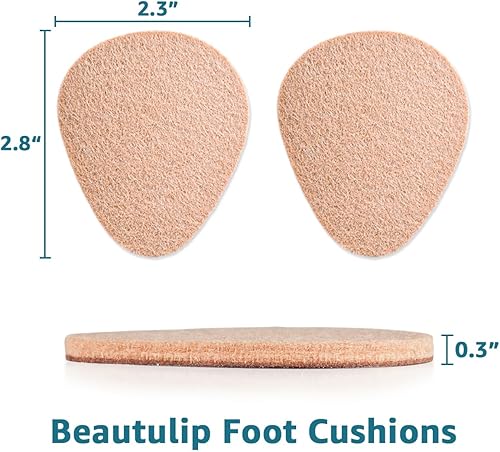 Miniatura 2 de Paquete de 12 almohadillas metatarsianas, bolas de fieltro de lana para aliviar el dolor de pies, almohadillas para el antepié para metatarsalgia