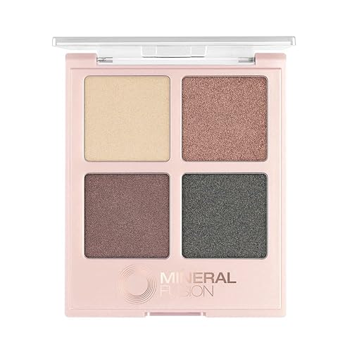 Mineral Fusion Paleta de sombras de ojos Glamping 4 tonos crema brillante tonos azulverde para todos los tonos de piel vegano hipoalergénico y Mineral Fusion Paleta de sombras de ojos Glamping 4 tonos crema brillante tonos azulverde para todos los tonos de piel vegano hipoalergénico y