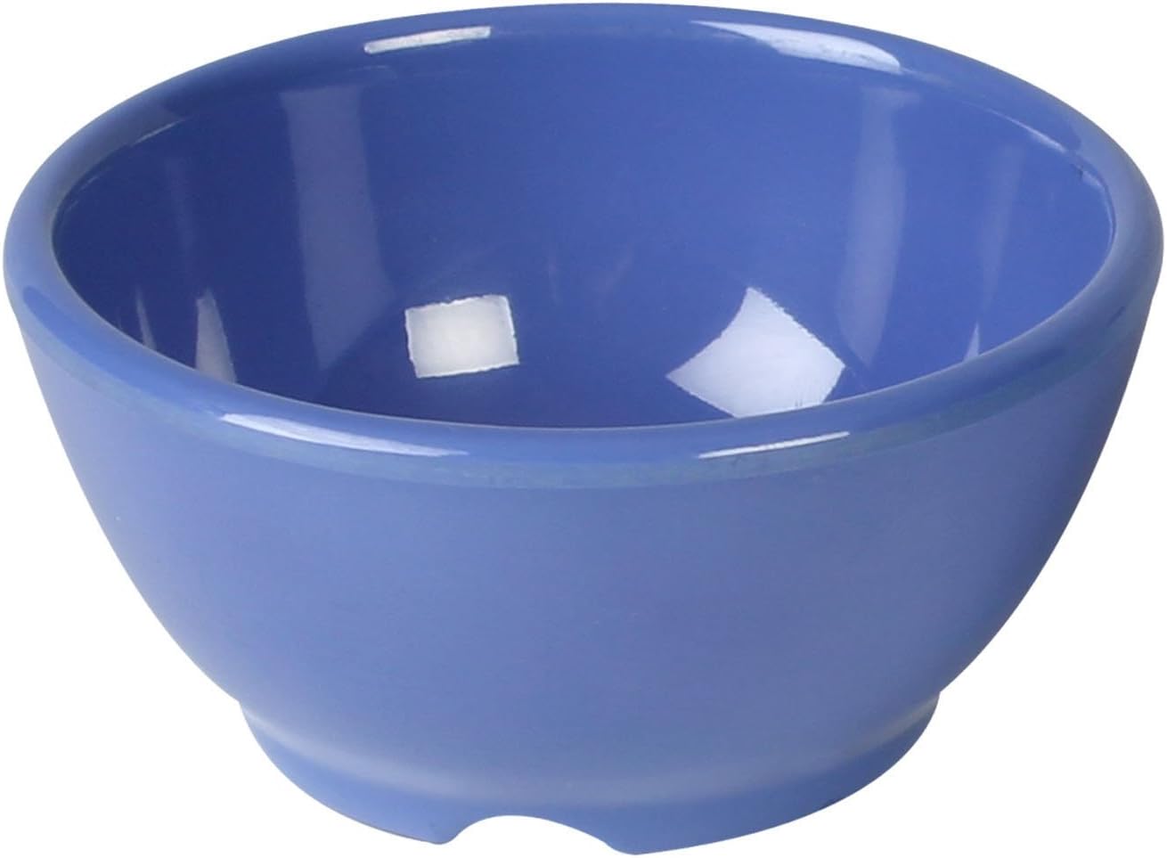 Excellanté Blue Melamine Collection 4.675Inch Soup Bowl, 10Ounce, Blue, 12Piece