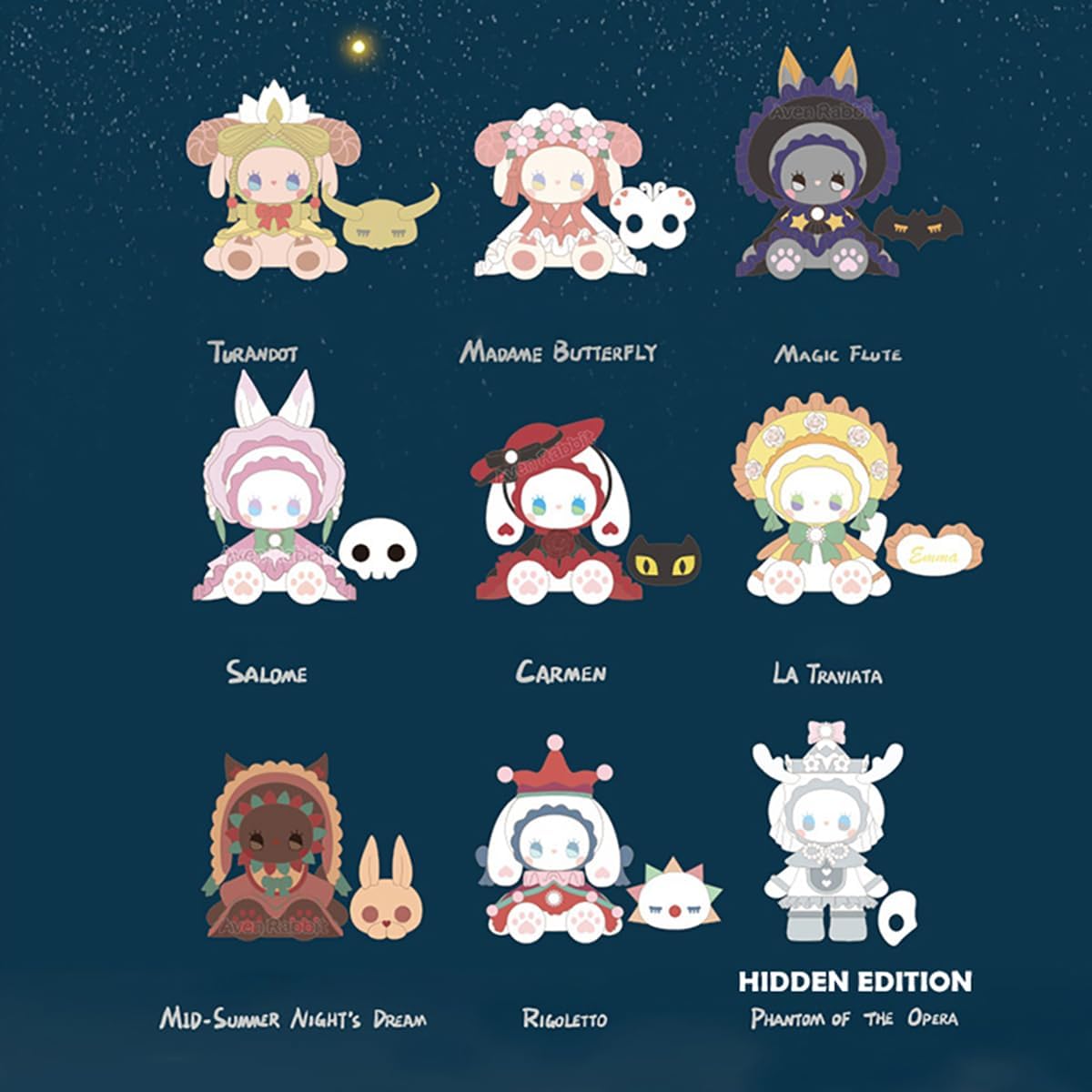 Emma Masked Ball Series Blind Box Action Figures Toys Birthday Collectible Toy Desktop Decoration, 1 PC