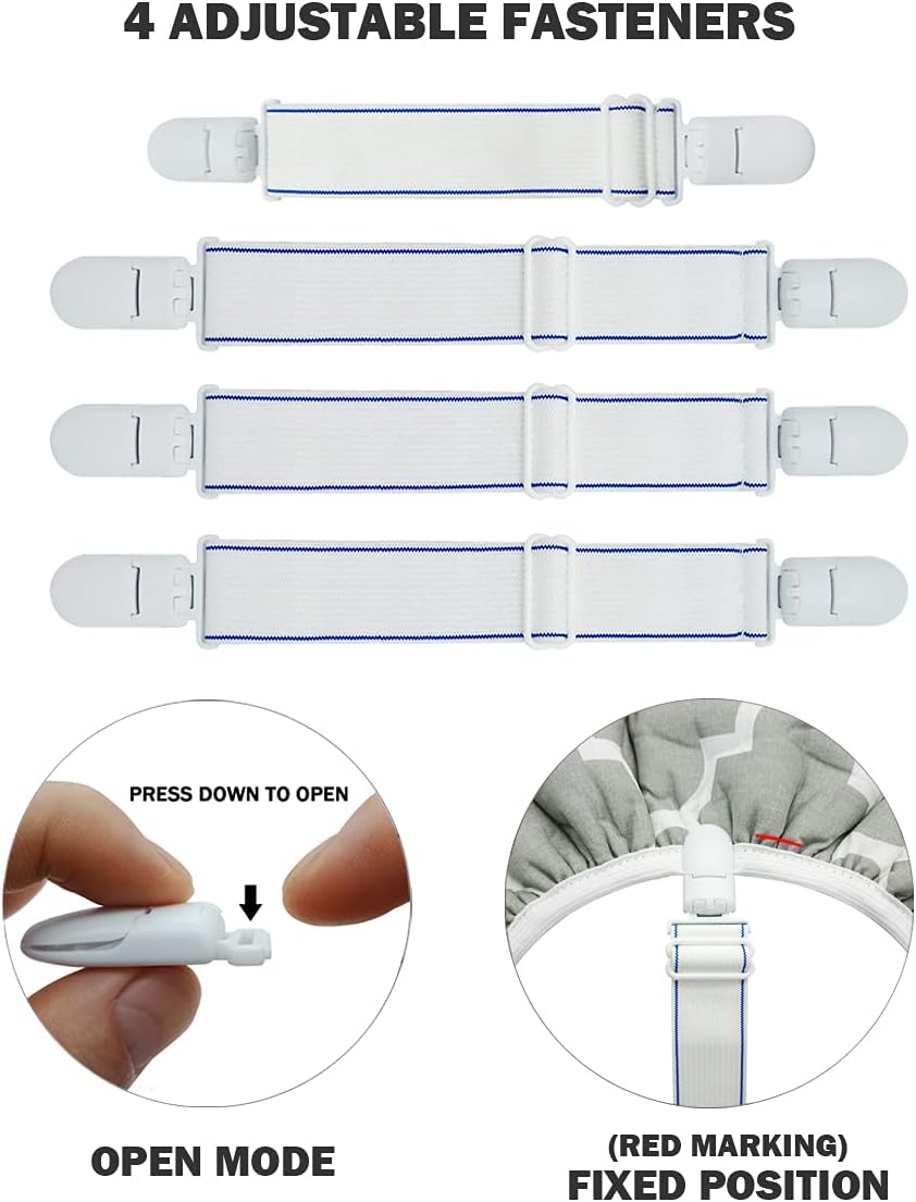 Ironing Board Cover and Pad Standard Size 15" x 54",Elastic Edges and 4 Adjustable Fasteners Make 3 Layer Padded Ironing Board Cover Surface Smoother,1 Large Protective Scorch Mesh Cloth(012)