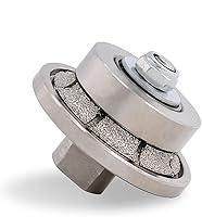 Vista 1 de B5 Diamond Router Bit Half Bullnose - Rueda soldada al vacío con rosca 58-11 para piedra granito mármol, hormigón, cuarzo, encimera, borde