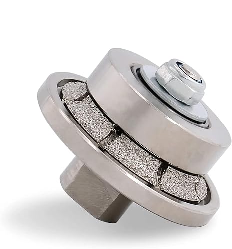 B5 Diamond Router Bit Half Bullnose - Rueda soldada al vacío con rosca 58-11 para piedra granito mármol, hormigón, cuarzo, encimera, borde,