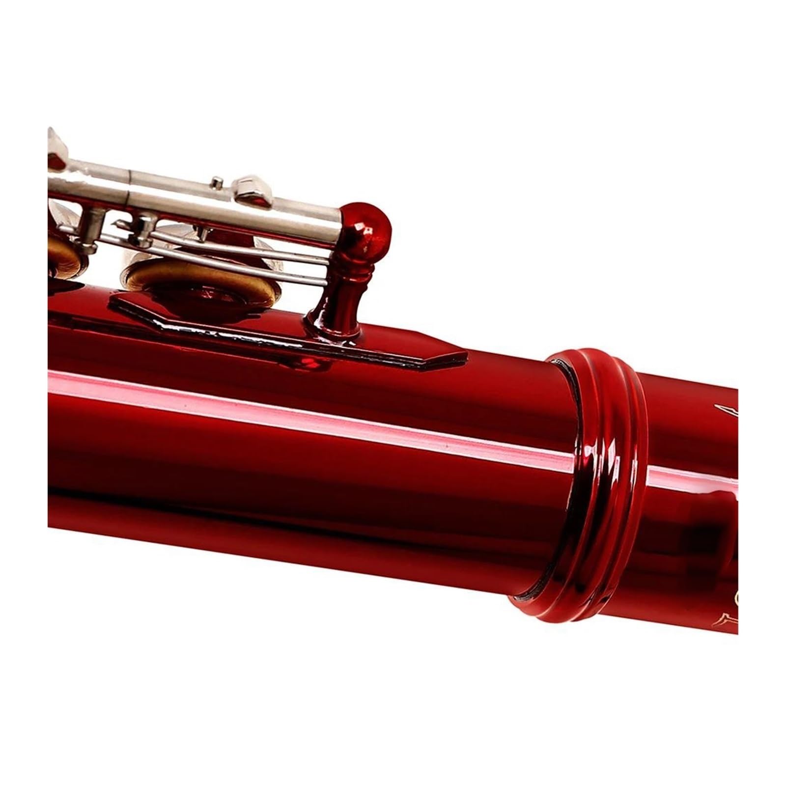 Flauto Do Foro Chiuso Strumento a fiato con flauto traverso rosso in cupronichel da concerto occidentale a 16 fori