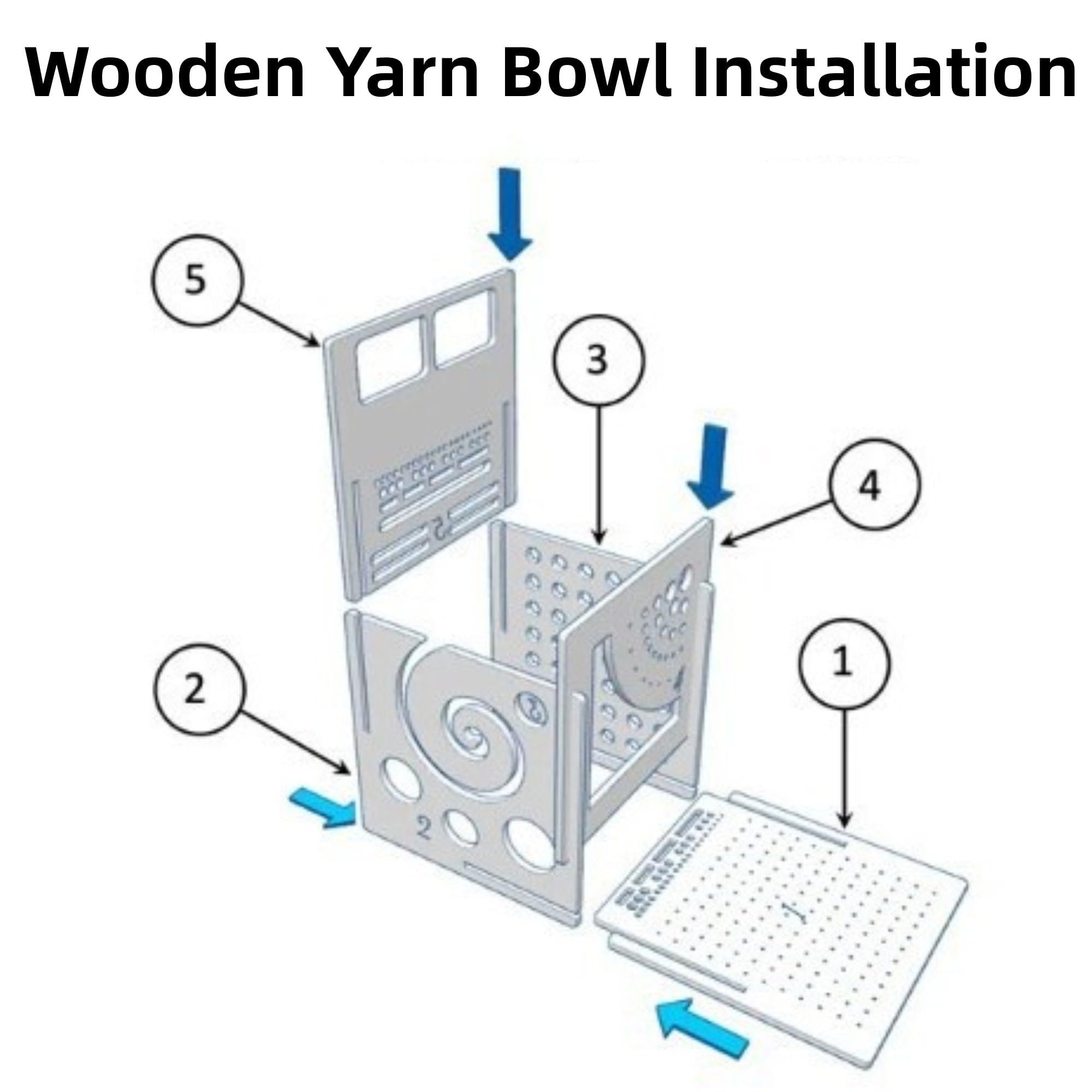 All-in-one Wooden Yarn Bowl, Wooden Yarn Bowl Knitting Bowl, Knitting Bag Yarn Storage, Handmade Yarn Tool Holder, Crocheting Accessories, Knitting Bowls for Knitters Great Gift for Crochet Lovers