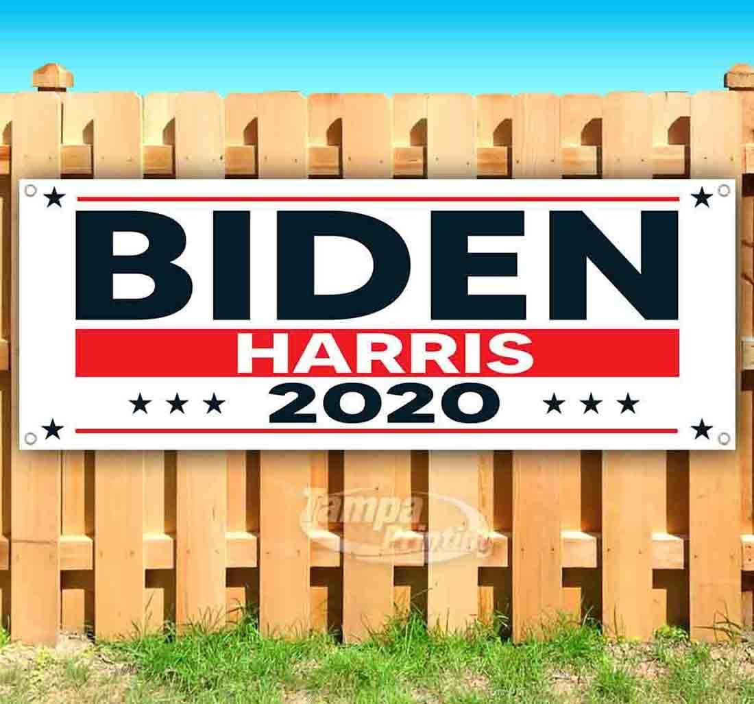 Biden Harris 2020 Banner 13 oz | Non-Fabric | Heavy-Duty Vinyl Single-Sided with Metal Grommets