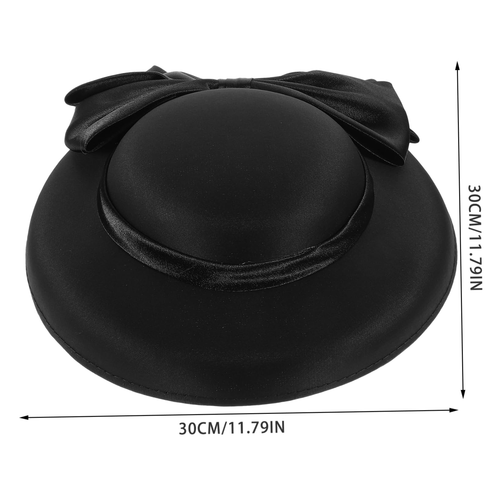 SOIMISS 2st Retro-Zylinder Melone Frauen Bowler-Hut-Party Mützen Für Frauen Hochzeit Farbe Hut Kopfbedeckung Für Damen Braut- Runder Bowler-kostüm Brautmütze Vintage- Black