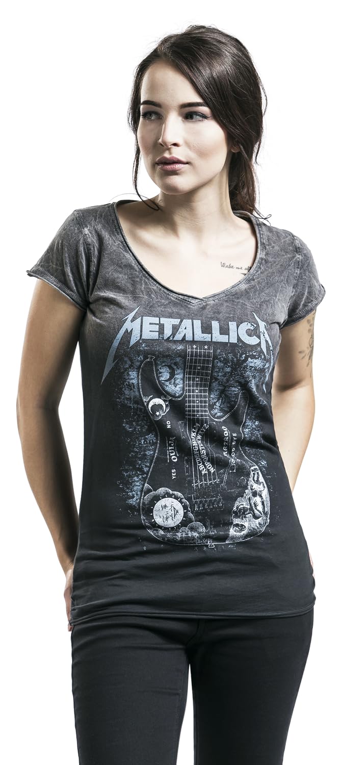Metallica Ouija Guitar Frauen T-Shirt schwarz/grau Band-Merch, Bands