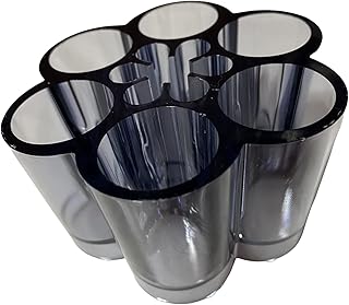 منظم مكياج اكريليك شفاف على شكل زهرة