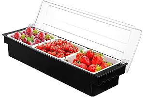FEOOWV Fruit Veggie Condiment Caddy with Lid
