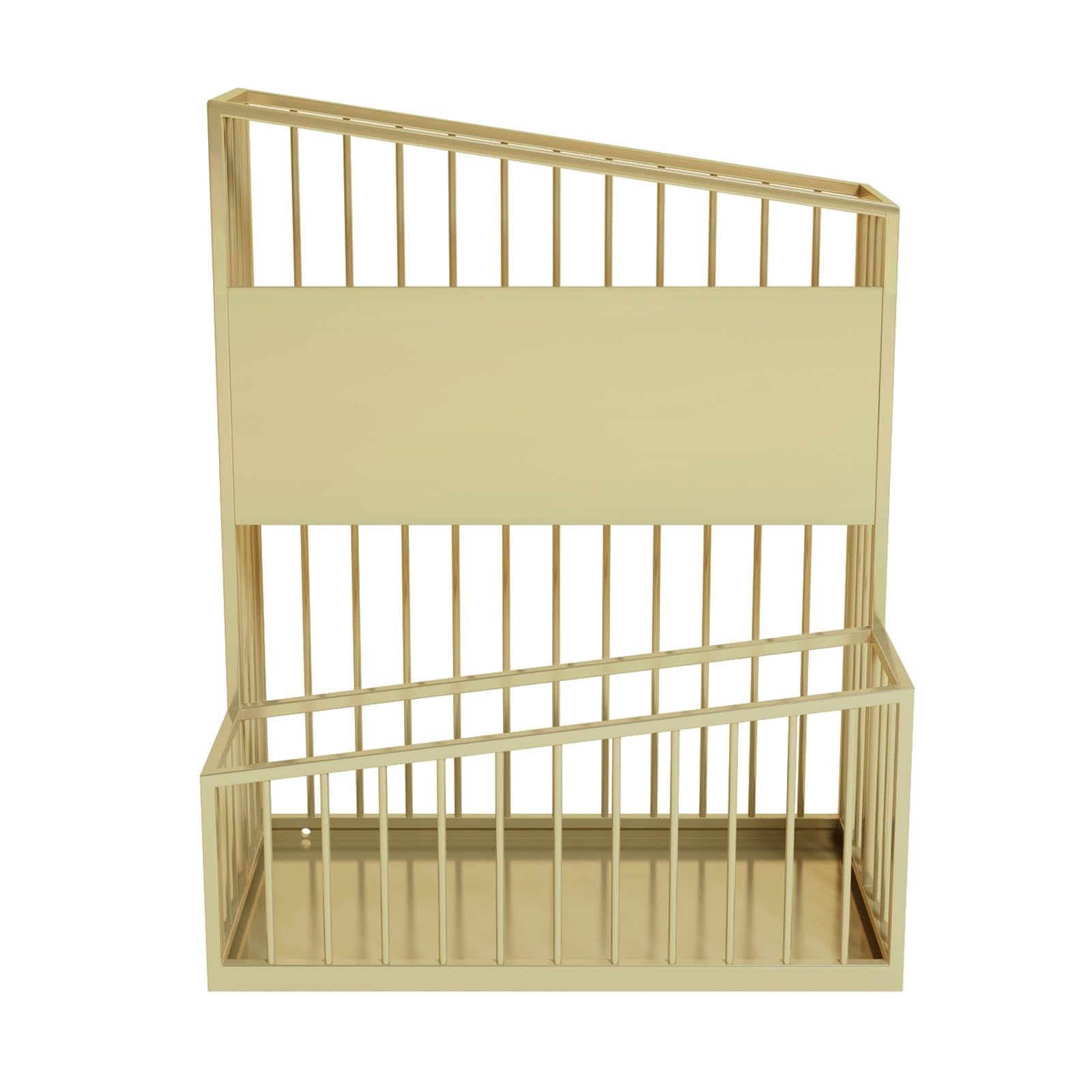 WQPMNYG Modern Large Capacity Umbrella Stand Metal Free-Standing Rectangular Umbrella Holder for Entryway Stylish Gold Design (48x27x60cm / 19x10.6x24in)